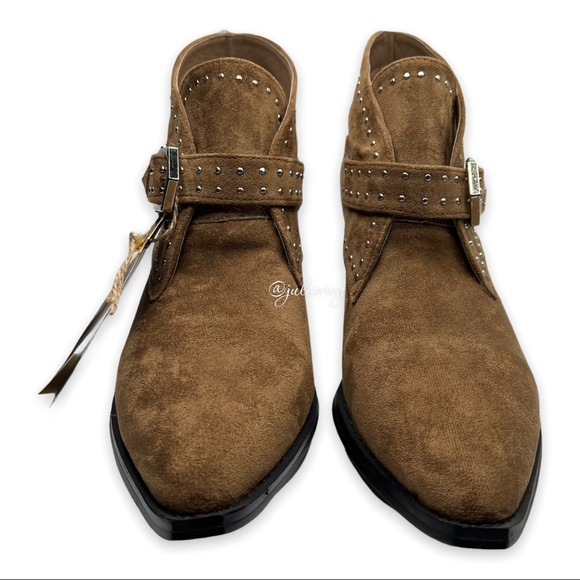 NEW Seven7 Dallas Women's Studded Ankle Boots Faux Suede Booties Size 10 or 11 - Picture 2 of 7